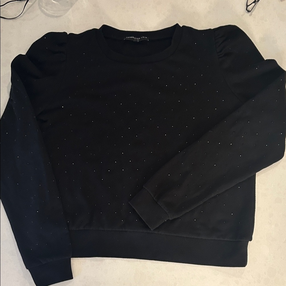 Generation Love Black Studded Sweatshirt